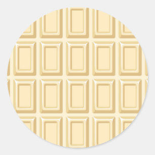 White Chocolate Bar Texture Classic Round Sticker