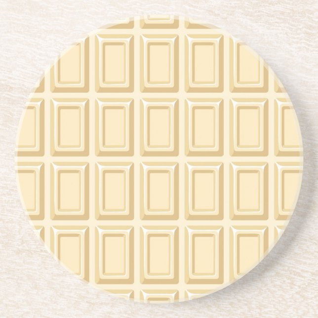 White Chocolate Bar Texture Coaster (Front)