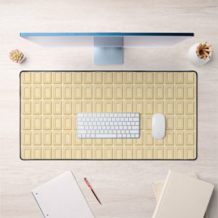 White Chocolate Bar Texture Desk Mat