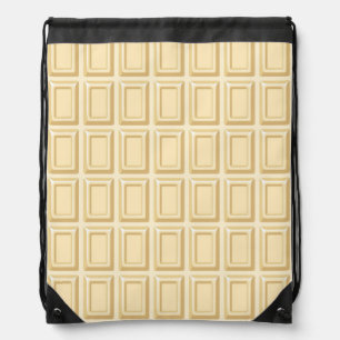 White Chocolate Bar Texture Drawstring Bag