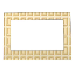 White Chocolate Bar Texture Magnetic Picture Frame