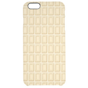 White Chocolate Bar Texture Clear iPhone 6 Plus Case