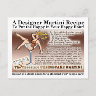 White Chocolate Cheesecake Martini Recipe Card