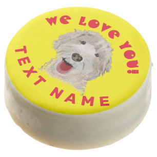 White Chocolate Dipped Oreo Cute Labradoodle Dog