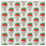 White Chocolate Dipped Strawberry Valentine's Day Fabric