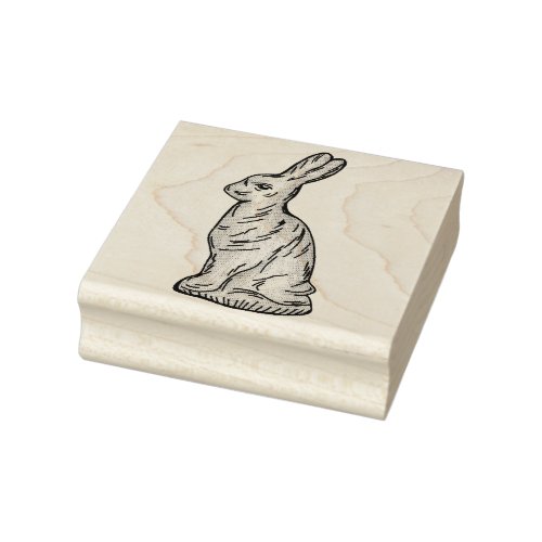 White Chocolate Easter Bunny Rabbit Molded Candy Rubber Stamp
