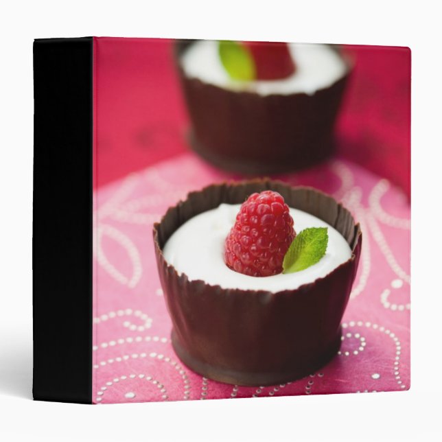 White chocolate mousse dessert 3 ring binder (Front/Spine)