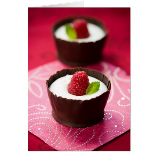White chocolate mousse dessert cards (Front)