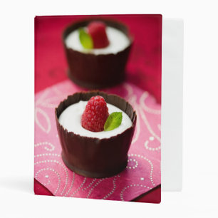 White chocolate mousse dessert mini binder