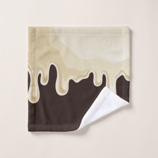 White Chocolate on Dark Chocolate Brown Bath Towel Set Zazzle