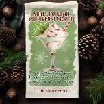 White Chocolate Peppermint Martini Cocktail Recipe Kitchen Towel<br><div class="desc">Elevate your holiday kitchen decor with this personalized White Chocolate Peppermint Martini Christmas cocktail recipe kitchen towel. This festive towel features a delicious cocktail recipe perfect for Christmas gatherings. A stylish and practical addition to any kitchen,  making it a great gift for cocktail lovers during the holiday season.</div>