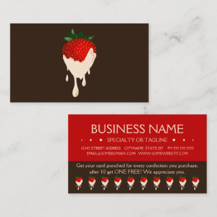 white chocolate strawberries loyalty punch card