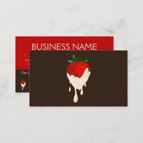 white chocolate strawberries loyalty punch card