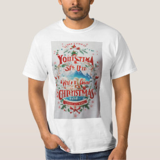 White Christmas 3D Cinema Theme T-Shirt Surface