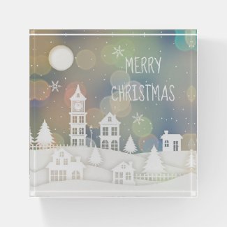 White Christmas Bokeh Lights