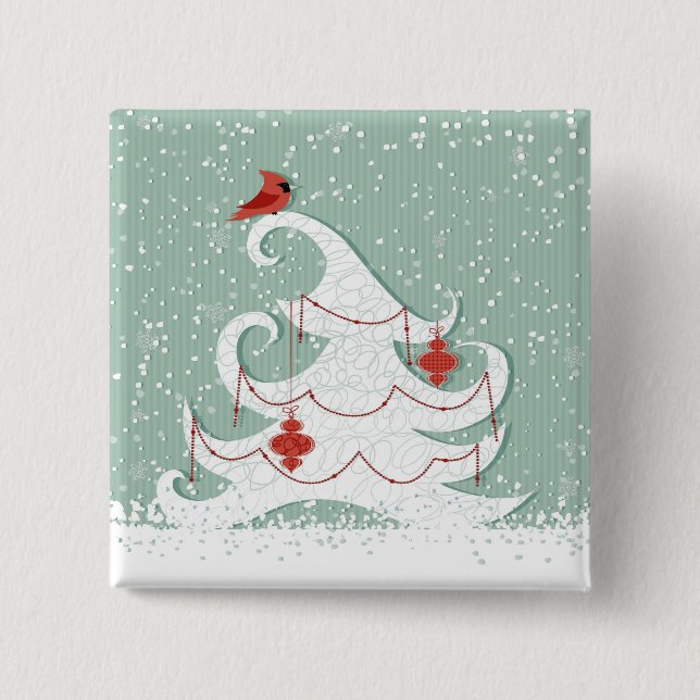 White Christmas Button (Front)