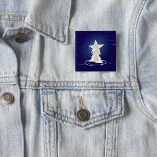 White Christmas Button