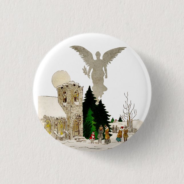White Christmas Button (Front)
