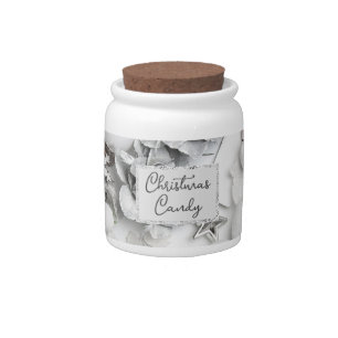 White Christmas Candy Jar