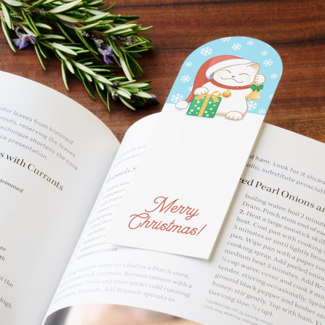 White Christmas Cat in a Red Hat Bookmarks (Book)