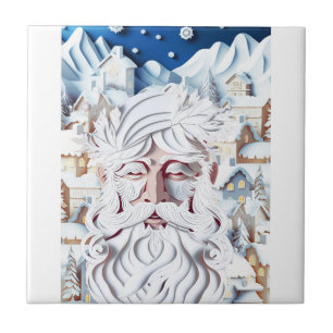 WHITE CHRISTMAS CERAMIC TILE