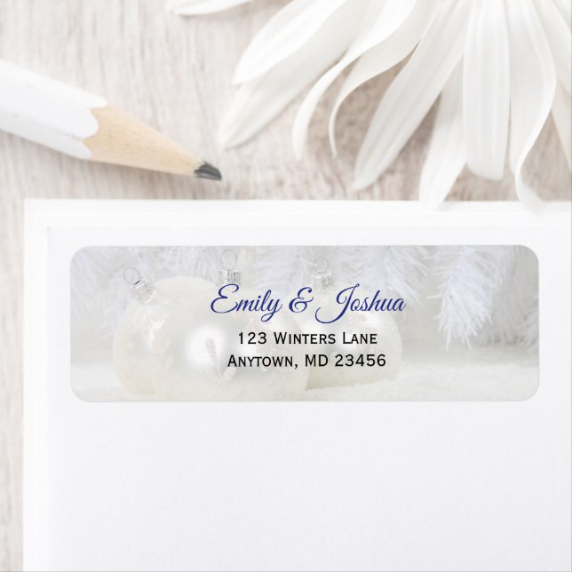 White Christmas | Custom Winter Return Address Label (Insitu)