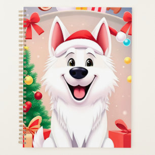 🎁White Christmas Dog Santa Hat Gift Idea ✨ Planner