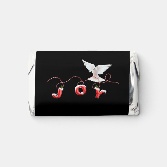 White Christmas Dove with Joy Hershey's Miniatures (Front)