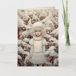 White Christmas Dreaming Foil Greeting Card