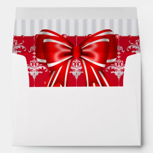 White Christmas Faded Stripe  Envelope