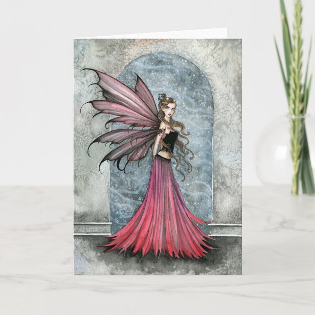 White Christmas Fairy Card by Molly Harrison (Front)