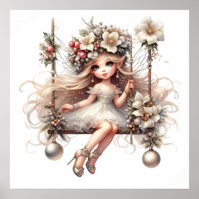 White Christmas Fairy  Poster (Front)