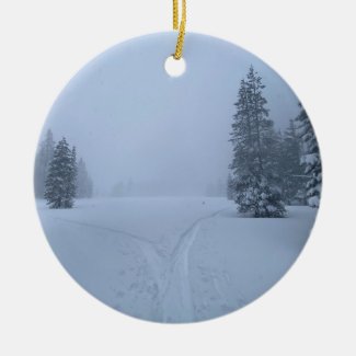 White Christmas from Tahoe City! Ceramic Ornament