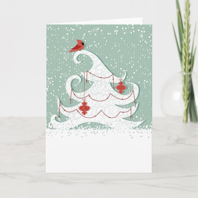 White Christmas Greeting Card (Front)
