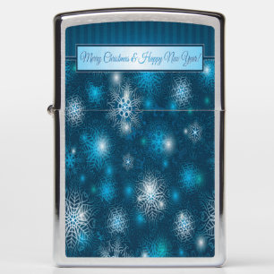 White Christmas & Happy New Year Zippo Lighter