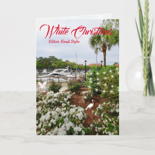 White Christmas Hilton Head Style South Carolina  Holiday Card