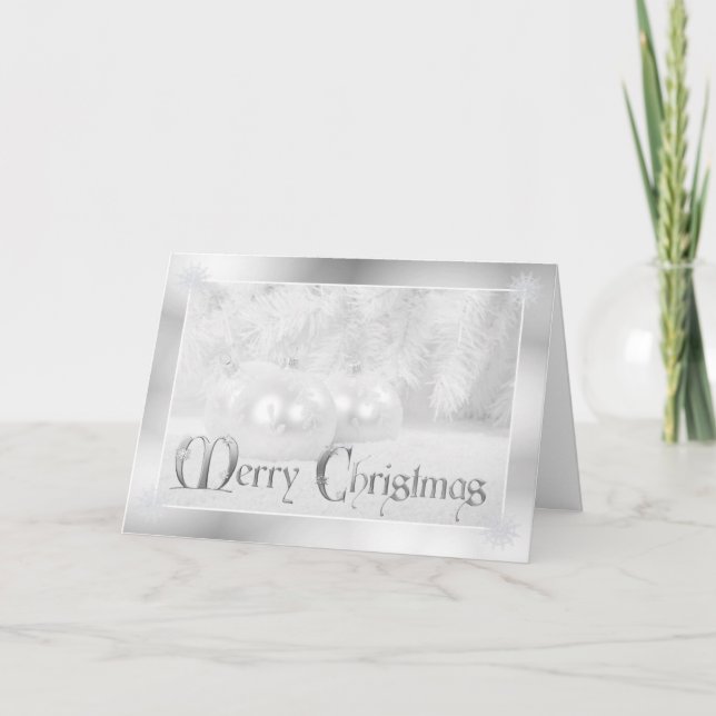 White Christmas Holiday Greeting Card (Front)