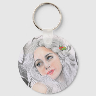 White Christmas Keychain