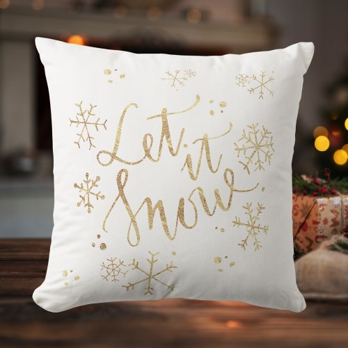 White Christmas _ Let It Snow Throw Pillow