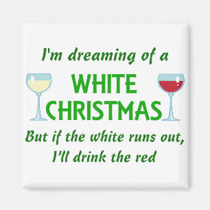 White Christmas Magnet