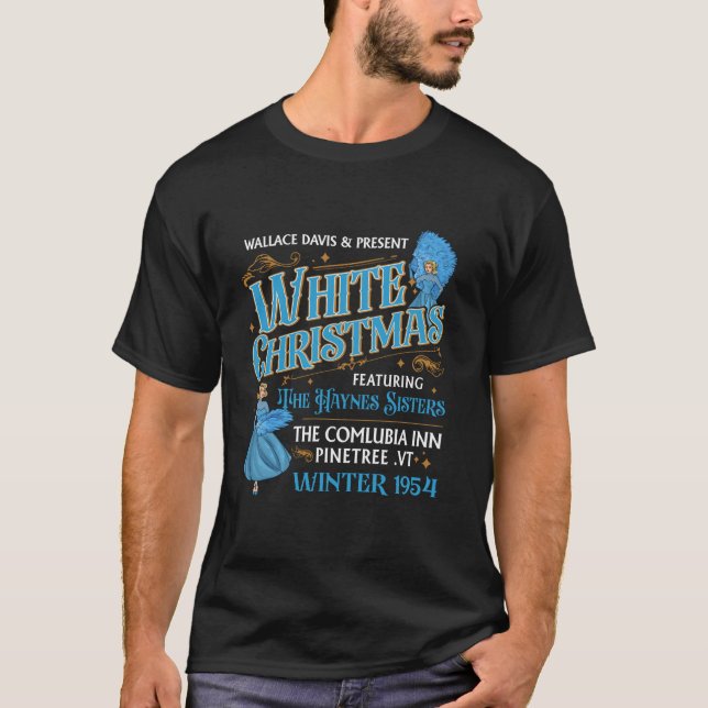White Christmas Movie 1954 Sisters Pajamas Holiday T-Shirt (Front)