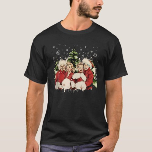 White Christmas Movie 1954 Xmas Snow Holiday Pajam T_Shirt