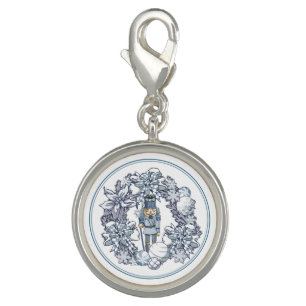 White Christmas Nutcracker Wreath Charm