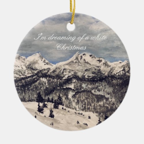 White Christmas Ornament