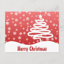 White Christmas Postcard