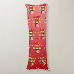 White Christmas Rudolph the Red Nosed Reindeer Body Pillow