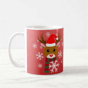 White Christmas Rudolph the Red Nosed Reindeer Coffee Mug