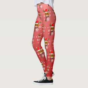White Christmas Rudolph the Red Nosed Reindeer Leggings