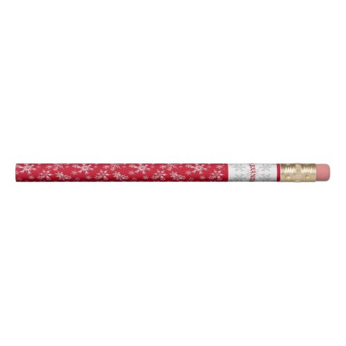 White Christmas Snowflake  Pencil