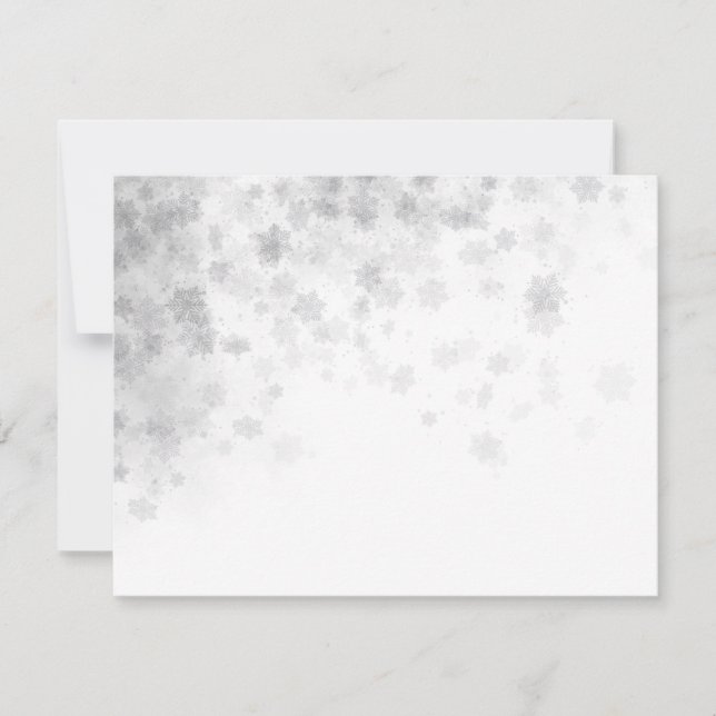 White Christmas Snowflakes Holiday Card (Front)